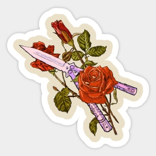 Butterfly-Rose Sticker